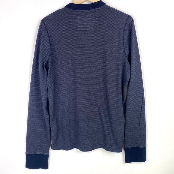 Abercrombie & Fitch Y2K Striped Henley Boys XXL Blue Long Sleeve Muscle Shirt - Picture 3 of 7